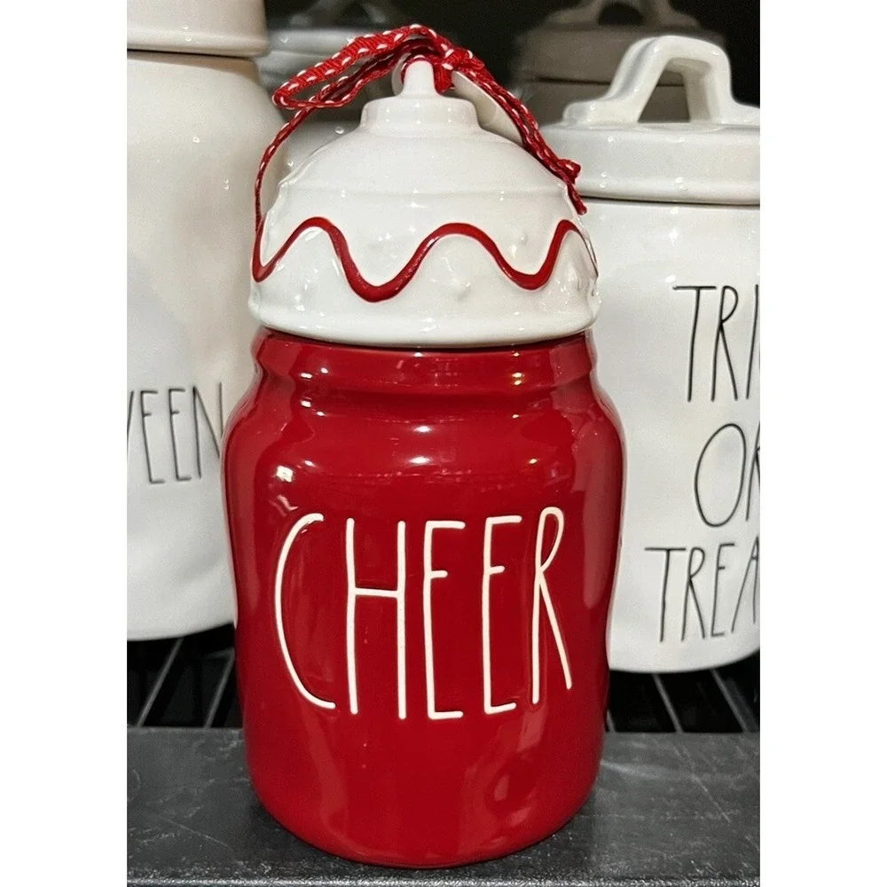 Rae Dunn Artisan Collection NEW Cheer Lidded Canister